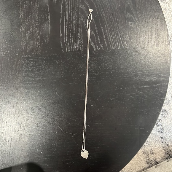 Tiffany & Co 34 in bead chain and Tiffany & Co. heart pendant. - Picture 2 of 3